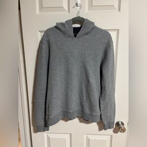 Men's Banana Republic Gray Textured Hooded Sweatshirt Large